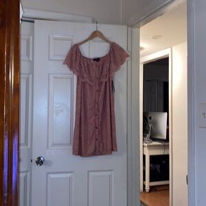 Off the shoulder lace dress